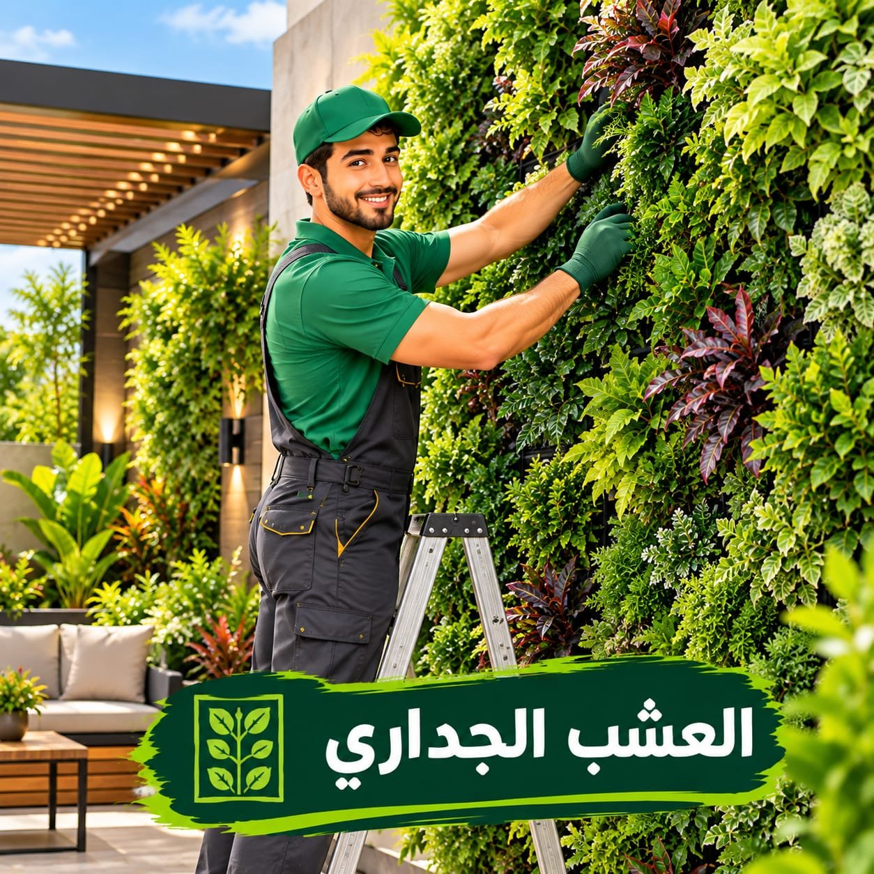 تركيب العشب الجداري بالرياض
